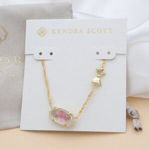 NEW Kendra Scott Elisa Bow Gold Rosa Beaux Necklace